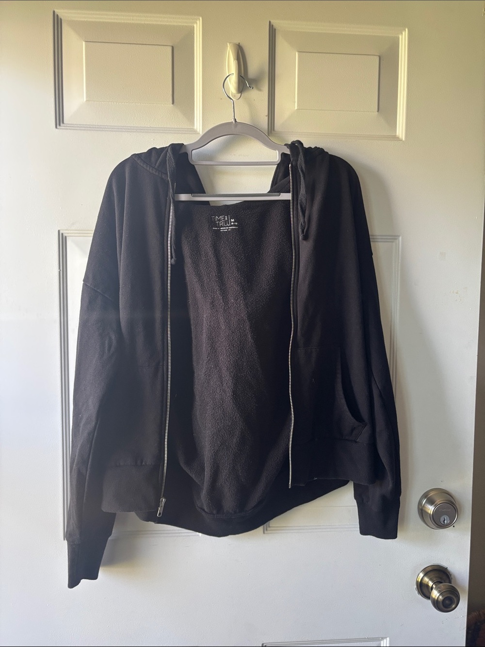 Time and Tru Black Zip-Up Hoodie